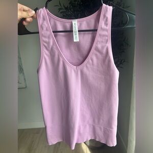 Athleta Light Pink Pink Ribbed Aurora Tank - EUC - small